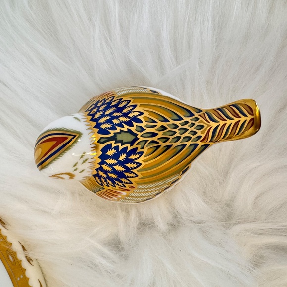 Royal Crown Derby Figurine Firecrest 1999 Collectors Guild Gift Gold Stopper. - Picture 10 of 12